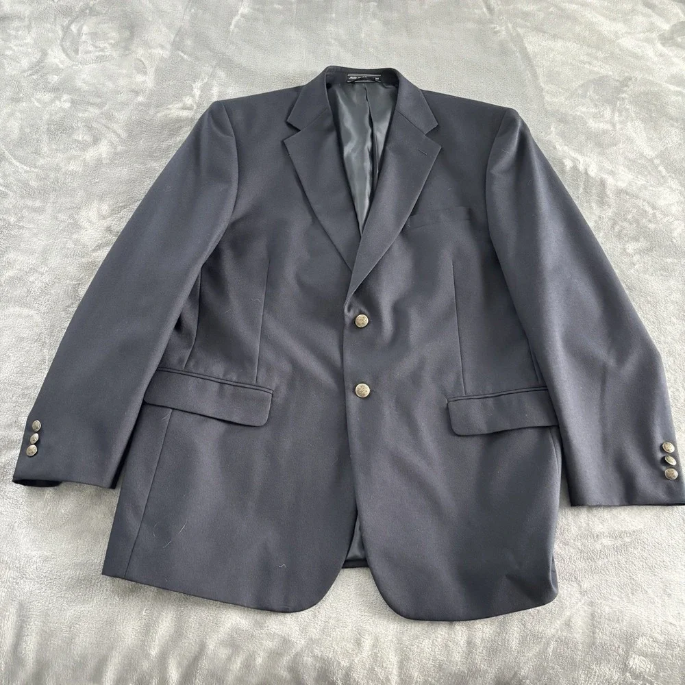 Bert Pulitzer Men's Navy Blue‎ Blazer Jacket Business Casual Professional 46L